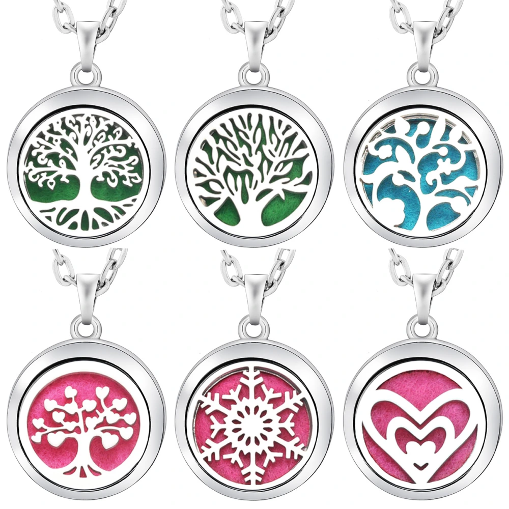 Pendant Perfume Locket Stainless Steel Essential Oil Diffuser Women's Necklace