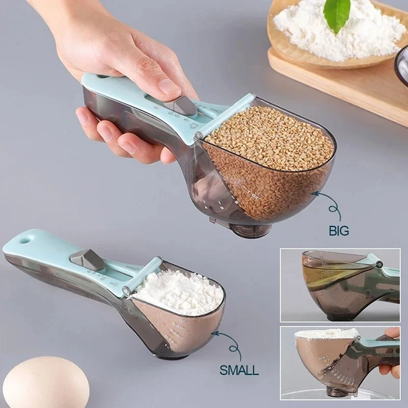 Plastic Adjustable With Scale Measuring Spoon