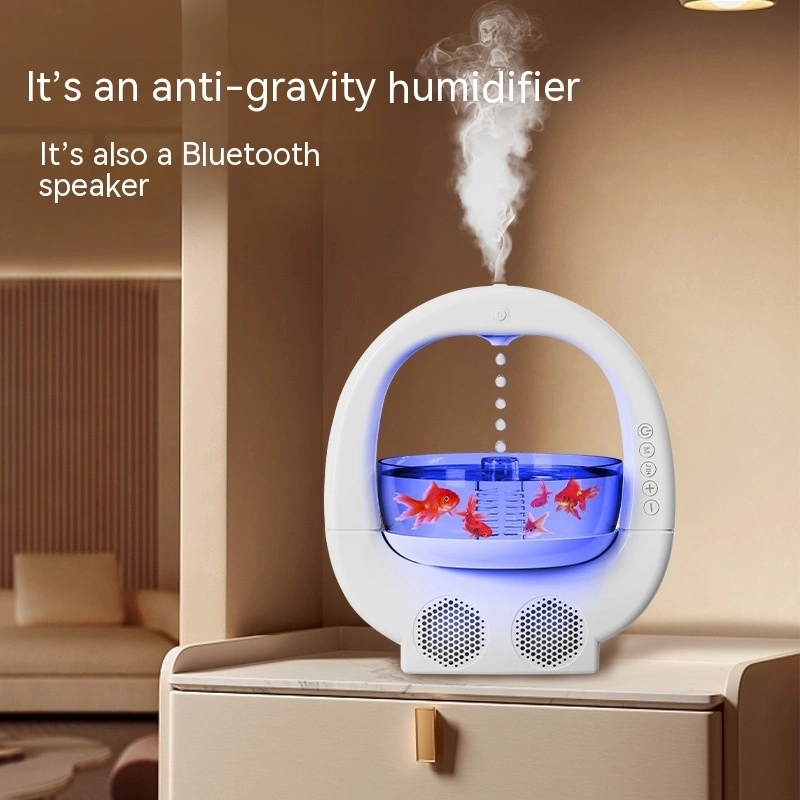 3 In 1 Anti-Gravity Humidifier Multifunctional Aromatherapy Machine Bluetooth-compatible Speaker Fish Tank Ambient Light