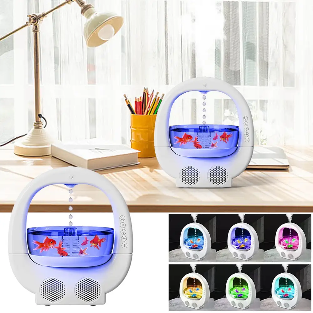 3 In 1 Anti-Gravity Humidifier Multifunctional Aromatherapy Machine Bluetooth-compatible Speaker Fish Tank Ambient Light