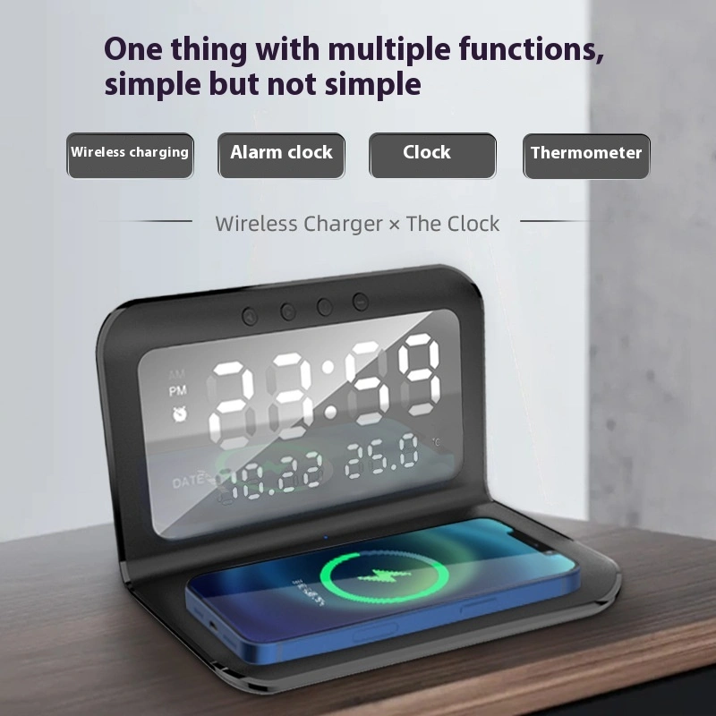 15W Portable Detachable Clock Wireless Charger