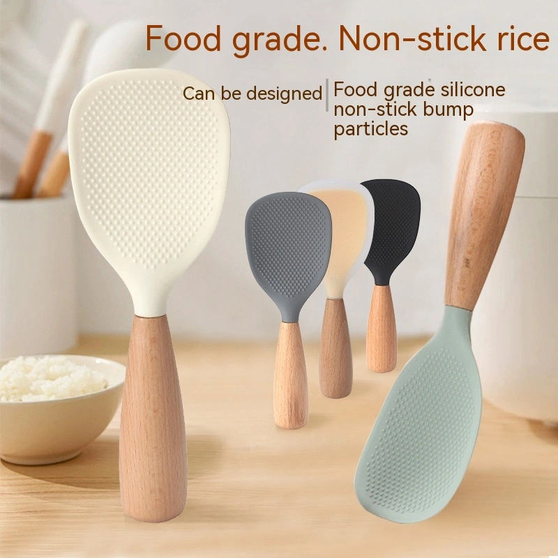 Stand Spoon Silicone Rice Shovel