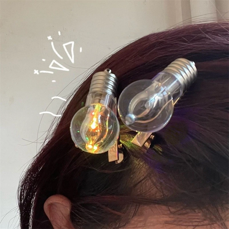 Glowing Electric Bulb Barrettes Women