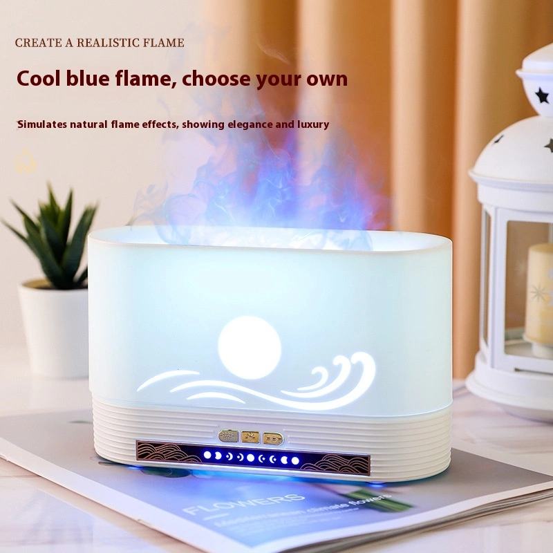 Creative Ultrasonic Flame Aromatherapy Humidifier With Fan