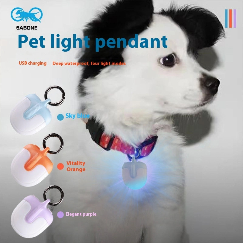 Double-sided U-shaped Strawberry Pet LED Dog Walking Light