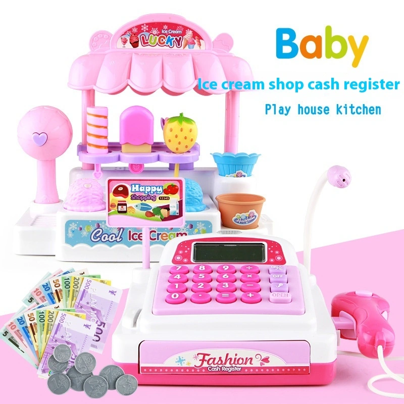 Children's Supermarket Girl Simulation Cash Register Toy Suit