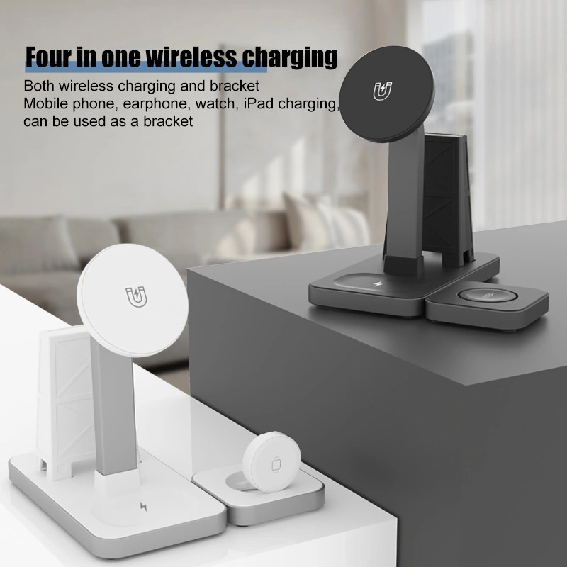 Fast Charging Vertical Wireless Charger Multi-function Magnetic Four-in-one