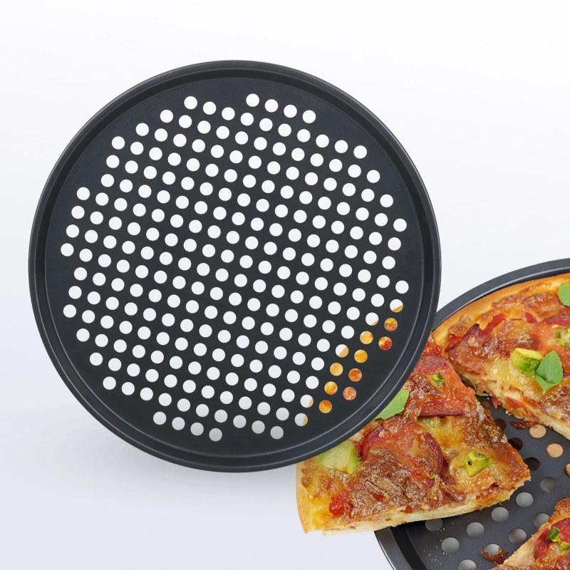 Baking Mold Large Size Round Punching Non-stick Pizza Plate