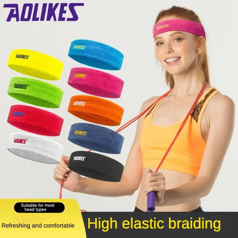 Outdoor Sports Sweatbands, Workout Breathable Headscarf, Cotton Running Headbands, Fitness Sports Head Protection for Men and Women