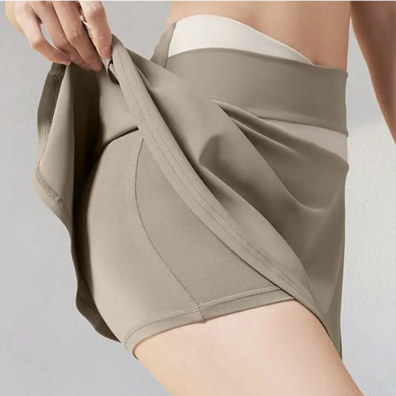 Women's Sports Skorts, Quick-drying Yoga Skorts, Fitness Skirts for Running, Gym, Workout, Pilates,Training, Cycling, Outdoor, Hiking, Volleyball