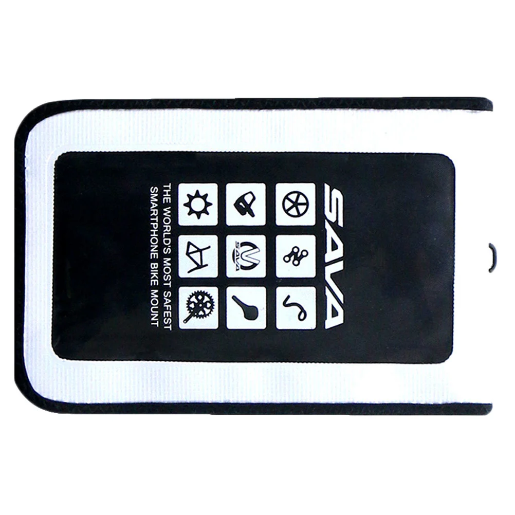 Front Rack Bag Waterproof Phone Pouch Touch Screen Bag Durable Phone Bag for Bike Mountain Bike Riding (White and Black -5.8 Inches)