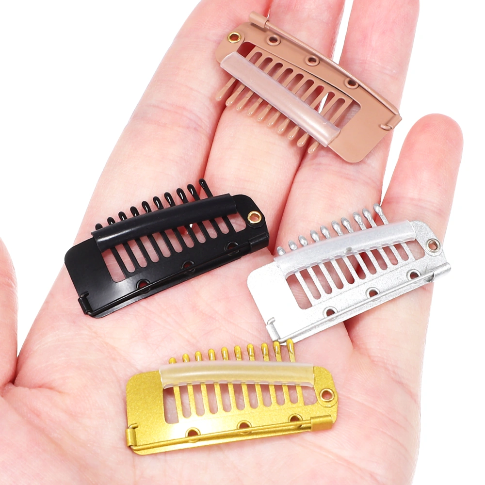 12pcs Wigs Clips Fixing Hair Clips Metal Snap Clips Hair Extension Clips Hair Accessories