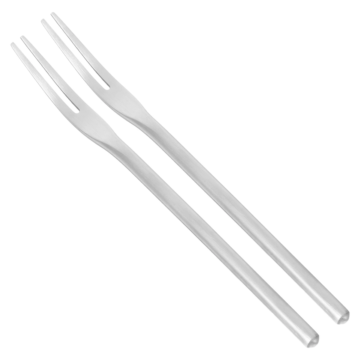 2pcs Stainless Steel Fruit Forks Fruit Pick Dessert Container Dessert Fork Cake Fork