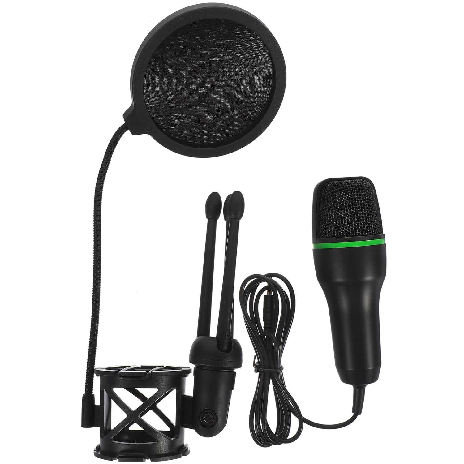 1 Set Condenser Mic Gaming Microphone Computer Noise Reduction Microphone (Black)