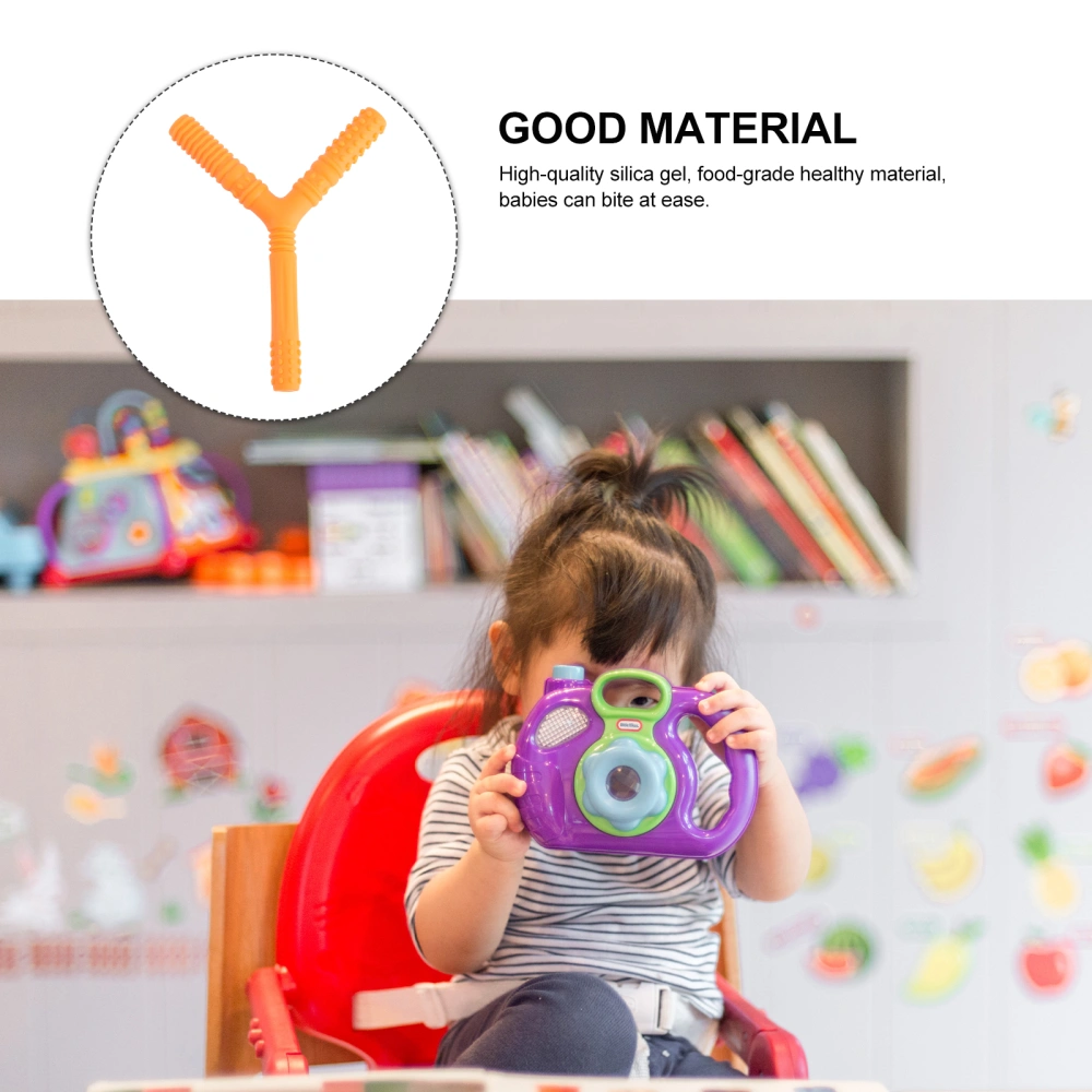 1Pc Silicone Hollow Teether Teething Toy Chewing Toy with Granule for Baby