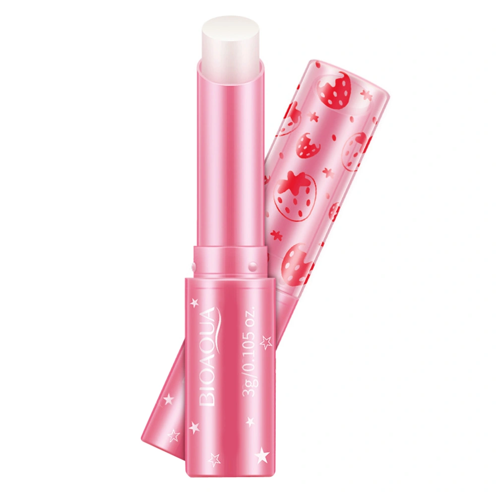 3g Women Natural Strawberry Essence Lip Balm Refreshed Mositure Lip Smooth Care