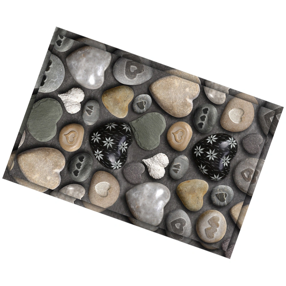 1Pc Stone Pattern Floor Mat Household Wall Sticker Decor Waterproof Doormat