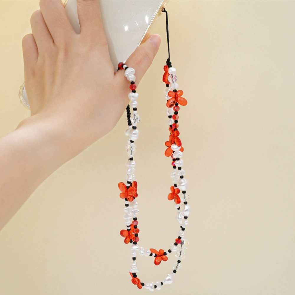 Beaded Mobile Phone Charm Anti-lost Wrist Strap Beaded Phone Chain Phone Decor