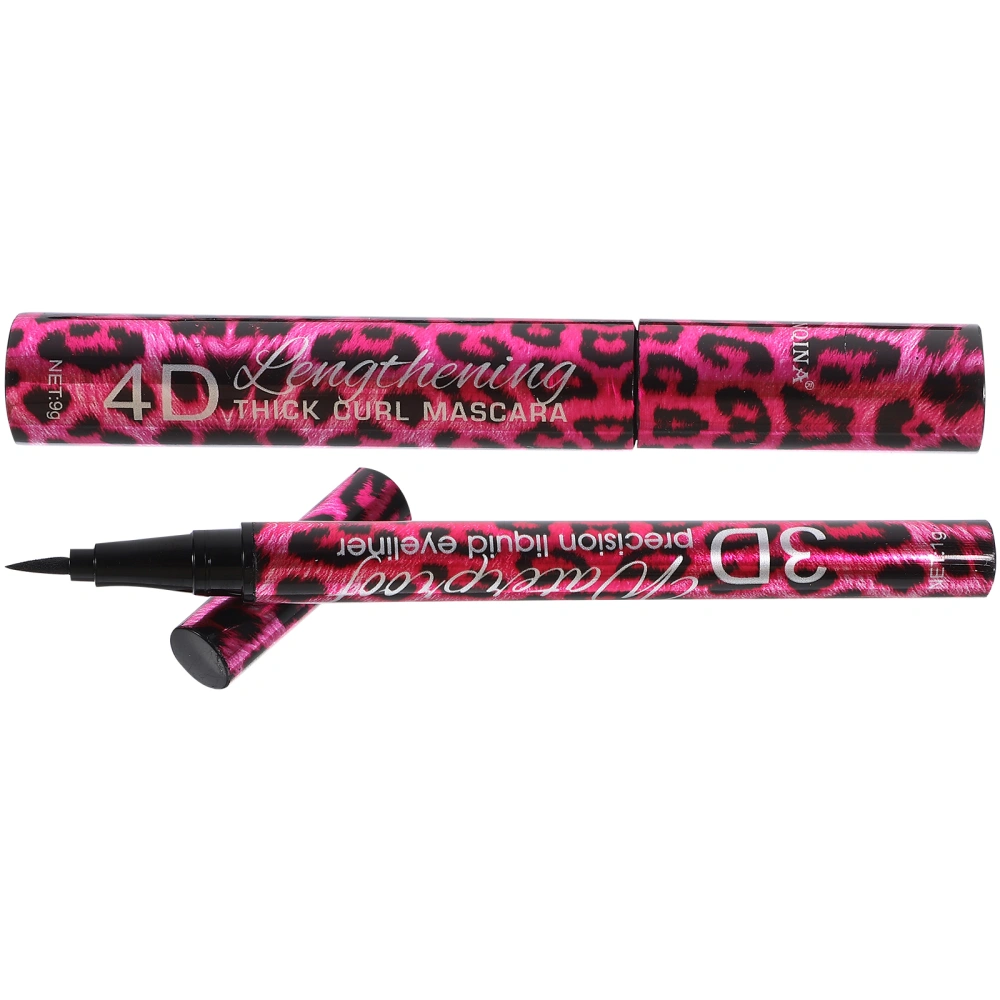 1pc Leopard Design Eyeliner Pencil Waterproof Sweatproof Quick Dry Eyeliner Pen