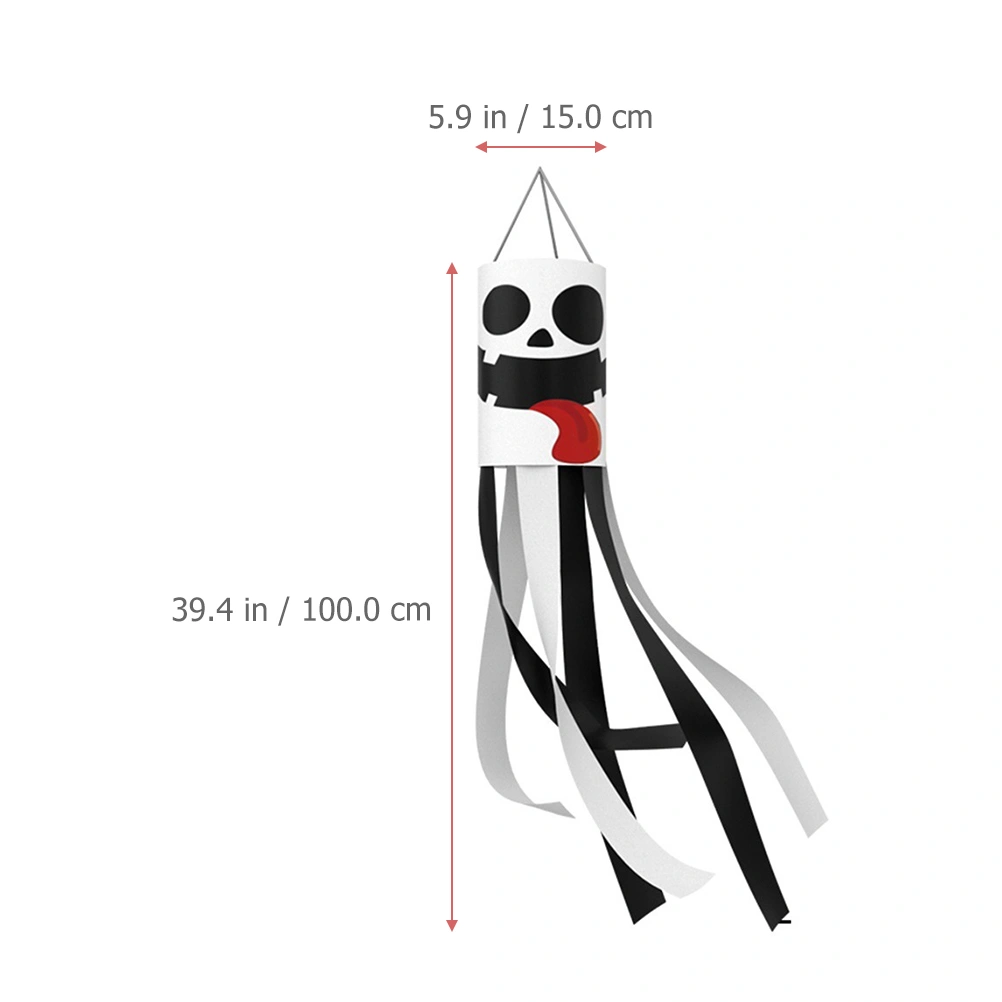 4 Pcs Halloween Windsocks Festival Hanging Decorations Outdoor Windsock Ornament