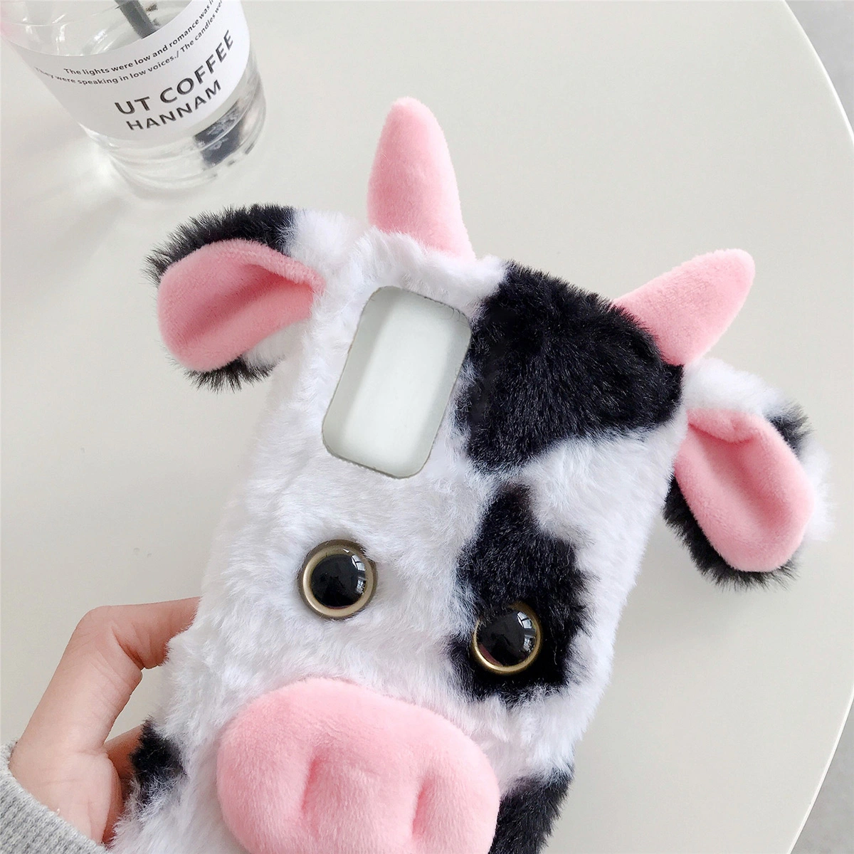 Phone Case Fluffy Cartoon Cow Cellphone Cover Compatible with Moto G Stylus