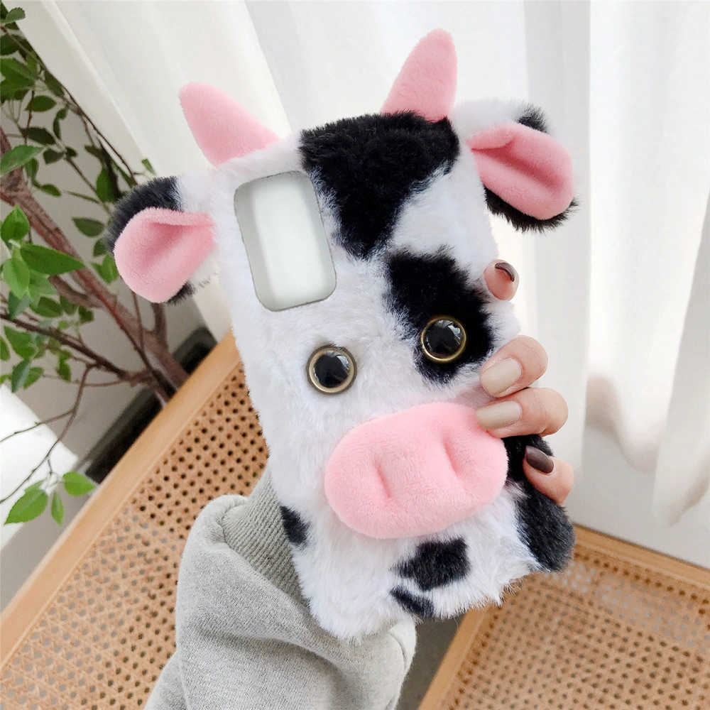 Phone Case Fluffy Cartoon Cow Cellphone Cover Compatible with Moto G Stylus