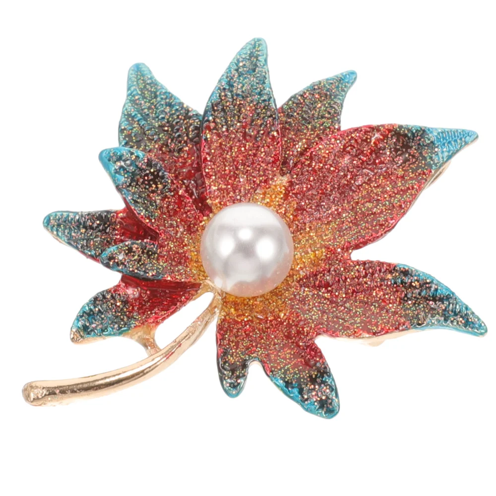 Fall Brooch Decorative Brooch Pin Cute Maple Leaf Shape Brooch Decoration for Women