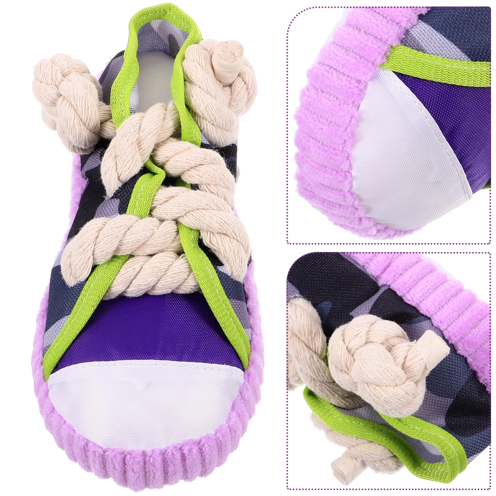 Dog Chewing Toy Teeth Grinding Dog Toy Funny Shoe Shaped Puppy Biting Plaything