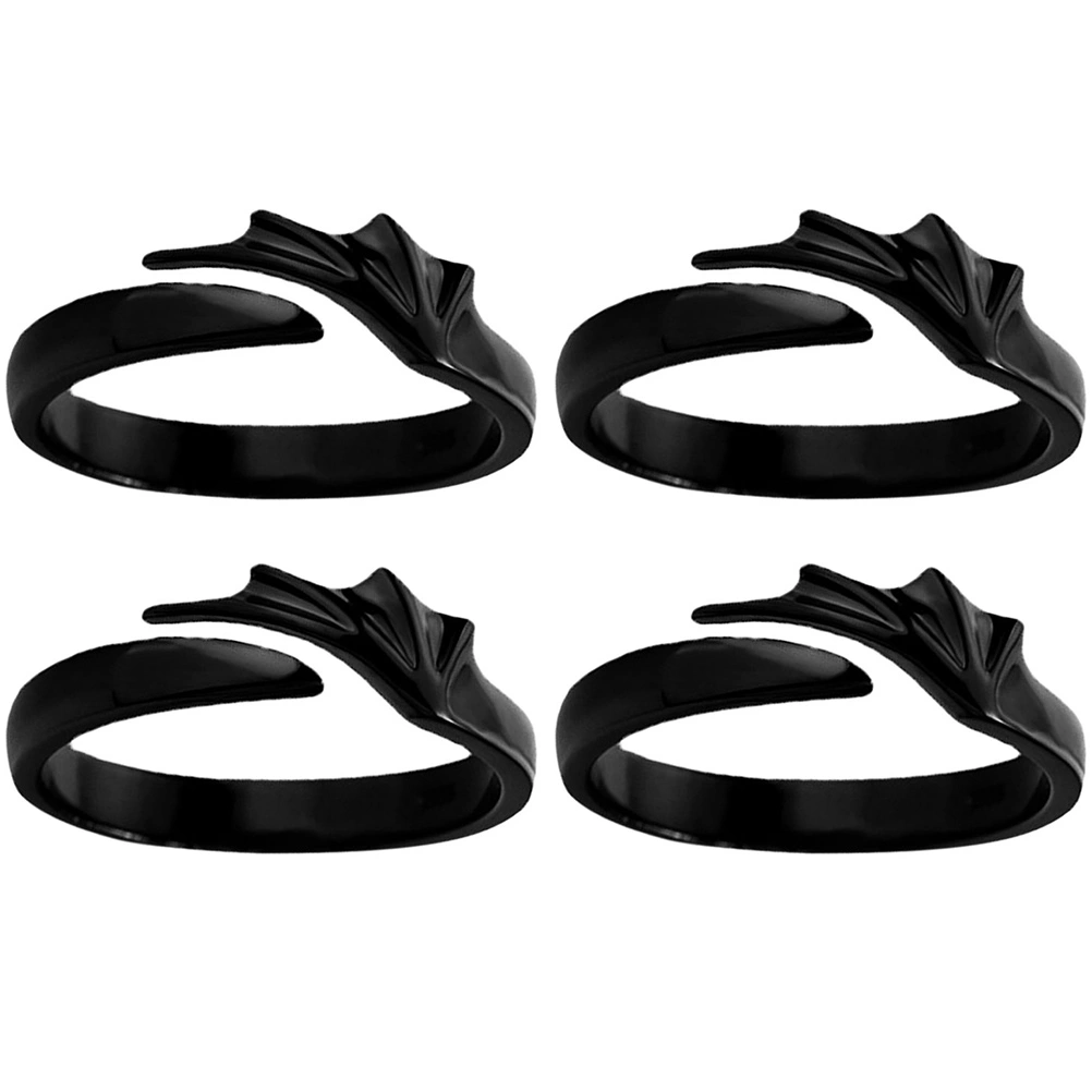 4pcs Devil Rings Matching Rings Couple Finger Jewelry Opening Rings for Women Men