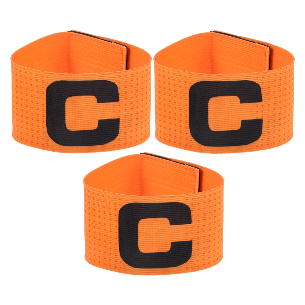  3pcs Soccer Captain Armband Reusable Armband Football Team Captain Band Portable Sports Armband