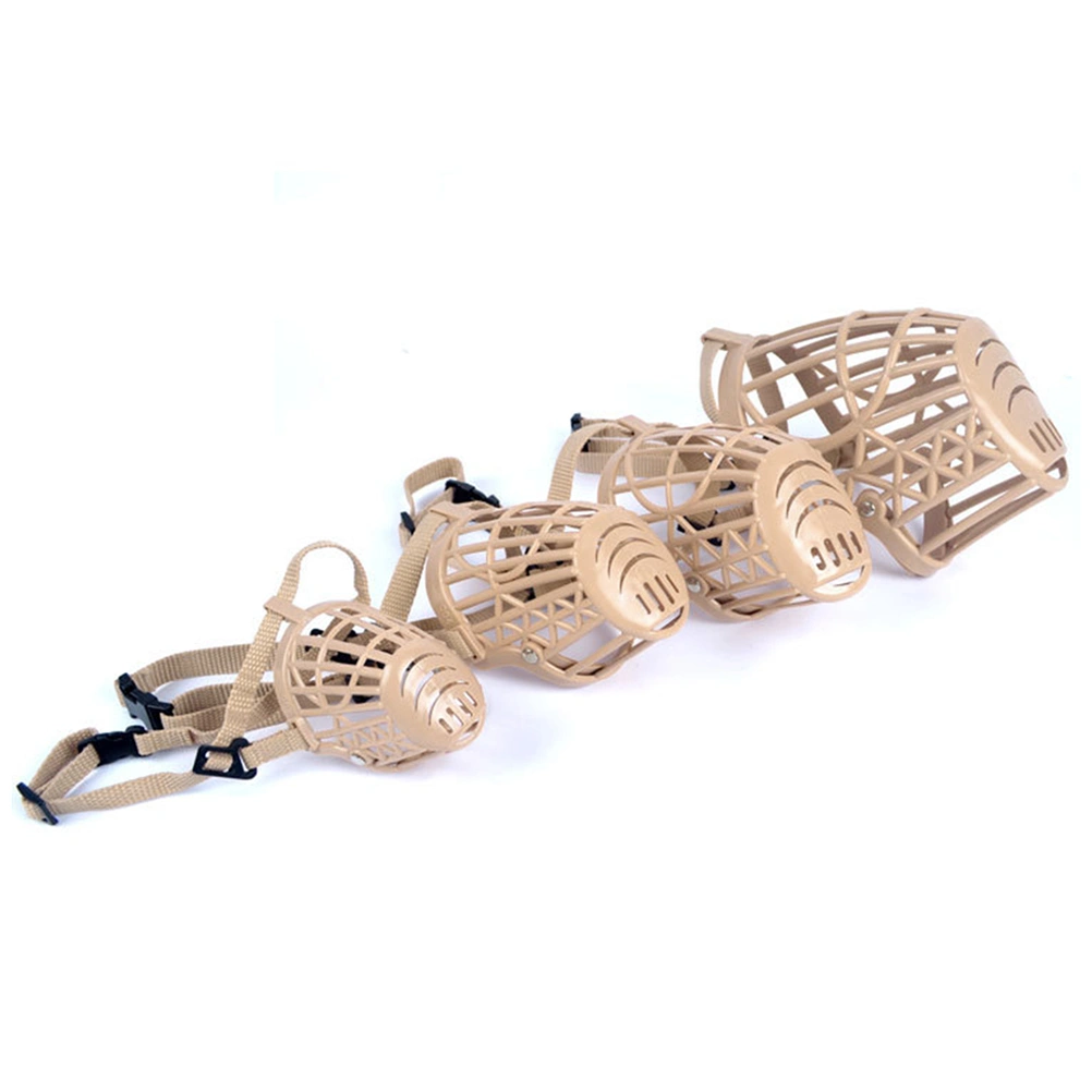 Pet Dog Puppy Plastic Basket Type Adjustable Training Muzzle  Anti-biting Dog Muzzle for Biting and Barking Control Size S