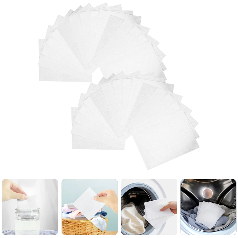 80pcs Washer Sheets Washing Machines Sheets Laundry Sheet for Home Hotel