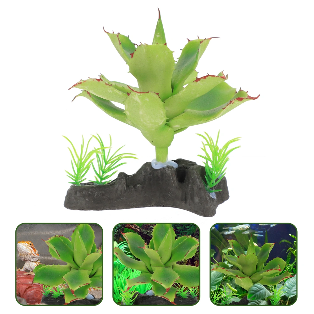 Aquarium Fake Plant Artificial Green Plant Reptile Terrarium Plant Reptile Plant Fake Plant