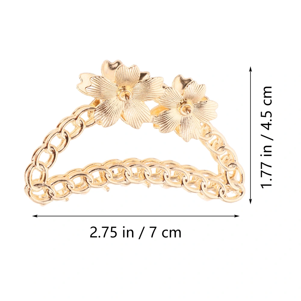 Hair Claw Flower Jaw Clip Chain Hair Clip Beautiful Barrette Women Accessory