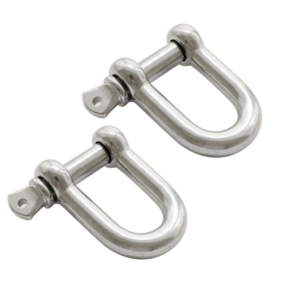 2pcs 304 Stainless Steel D Rigging Shackle M8 Heavy Duty D Shackle For Boat