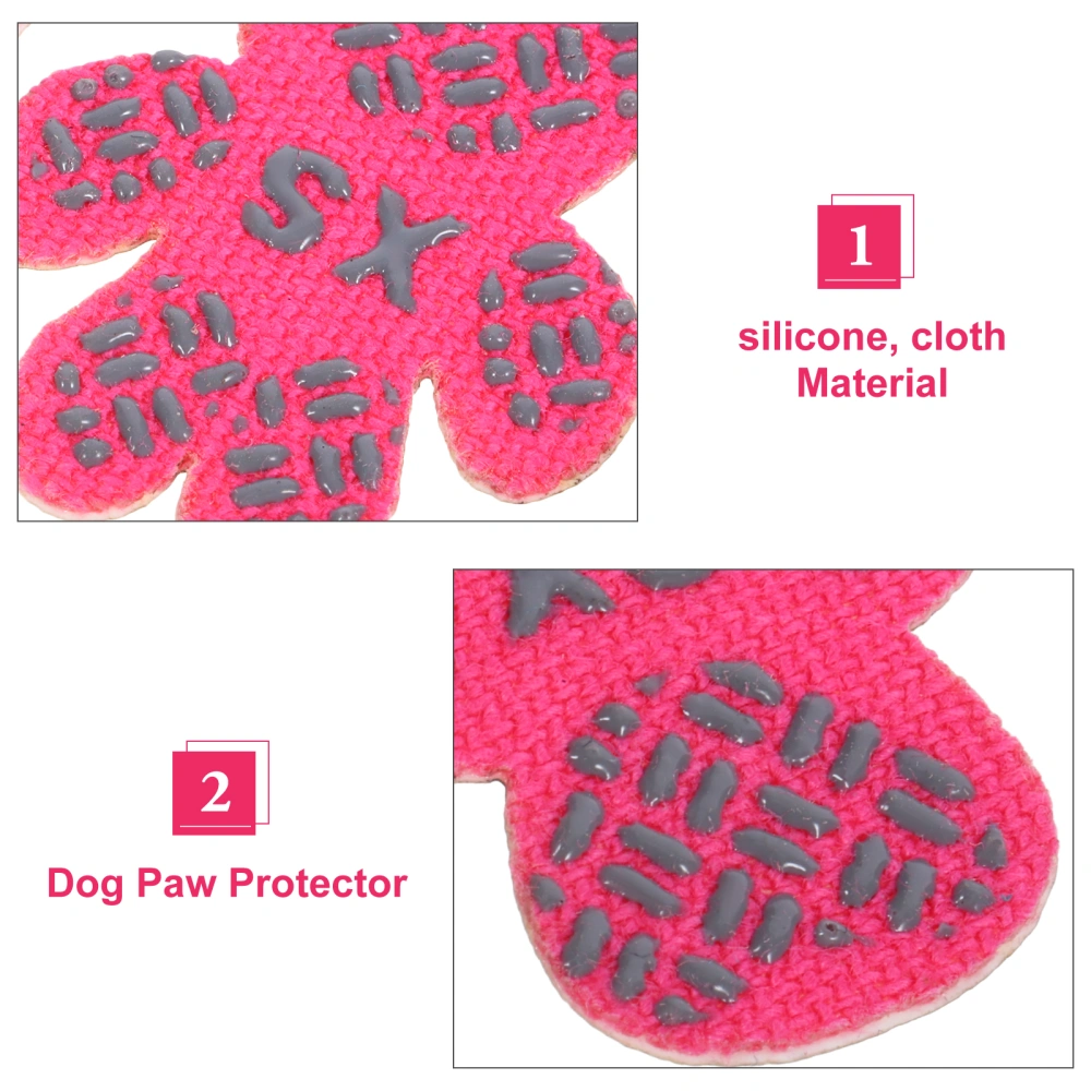 4pcs Dog Foot Patches Dog Paw Protective Patches Anti-Slip Pads Paw Protectors (XS)