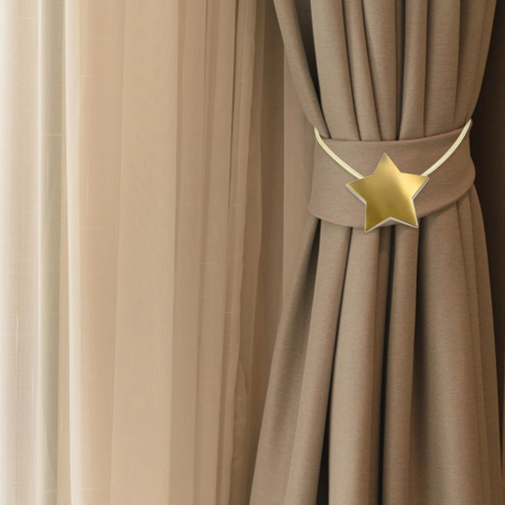 2pcs Magnetic Curtain Tiebacks Star Shaped Magnetic Curtain Buckle Curtain Decoration