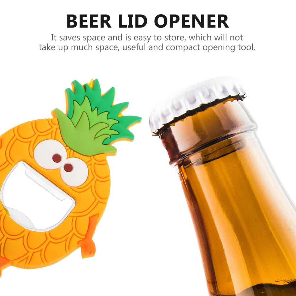 2pcs Fridge Magnet Silicone Openers Fruit Shape Bottle Opener Home Beer Opener