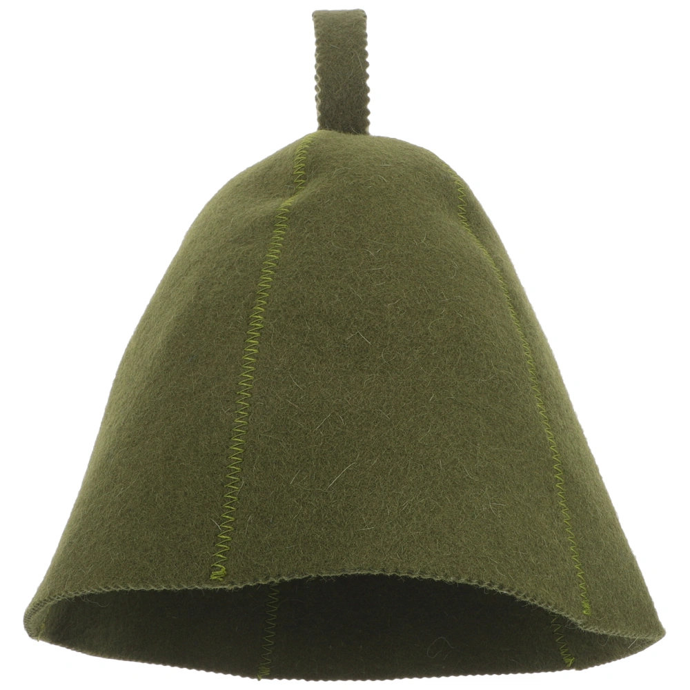 Comfort Sauna Hat Supple Wool Bathing Hat Thickened Wool Sauna Hat Quick Drying Hat