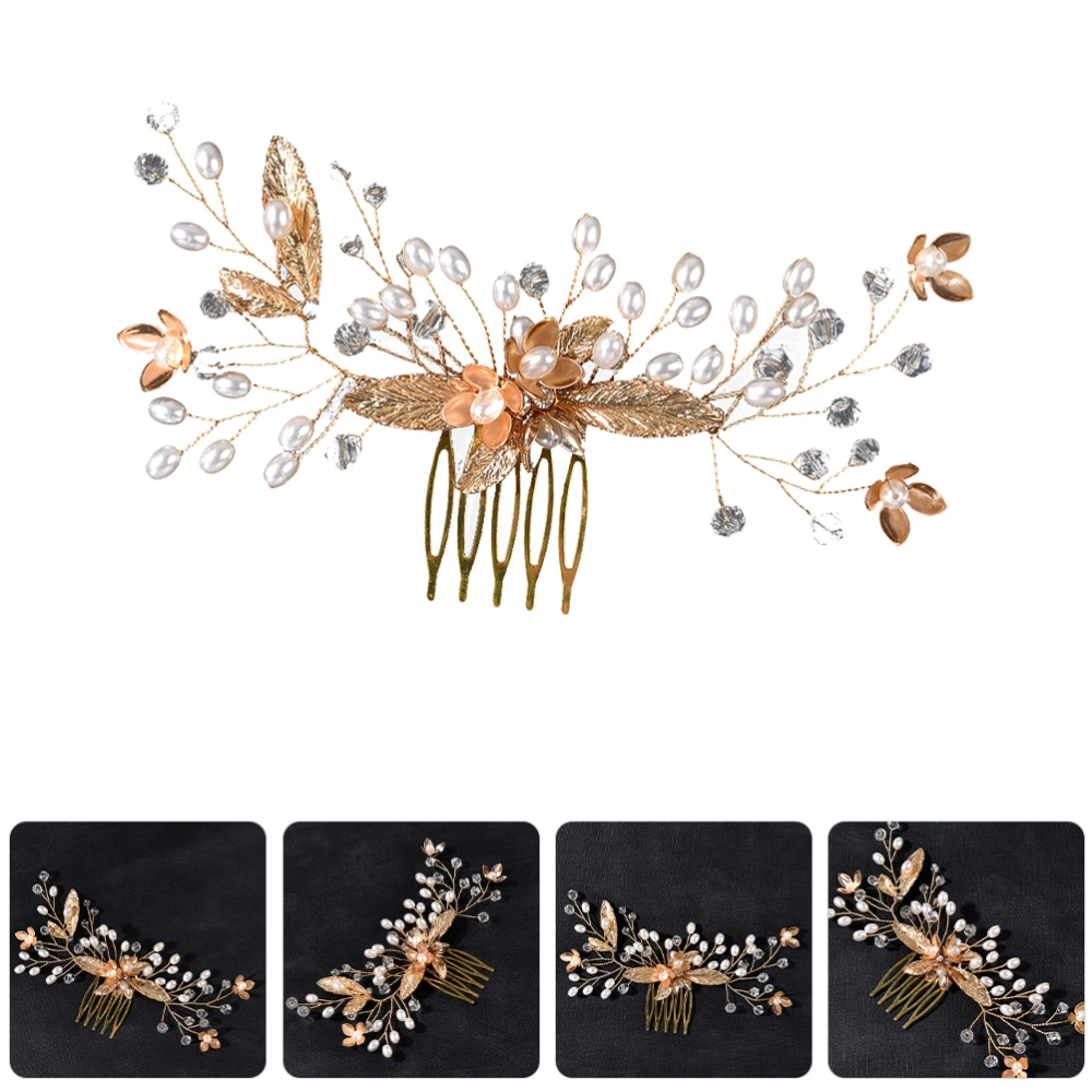 Women Wedding Hair Comb Bride Hair Jewelry Sparkling Rhinestone Hair Piece for Brides