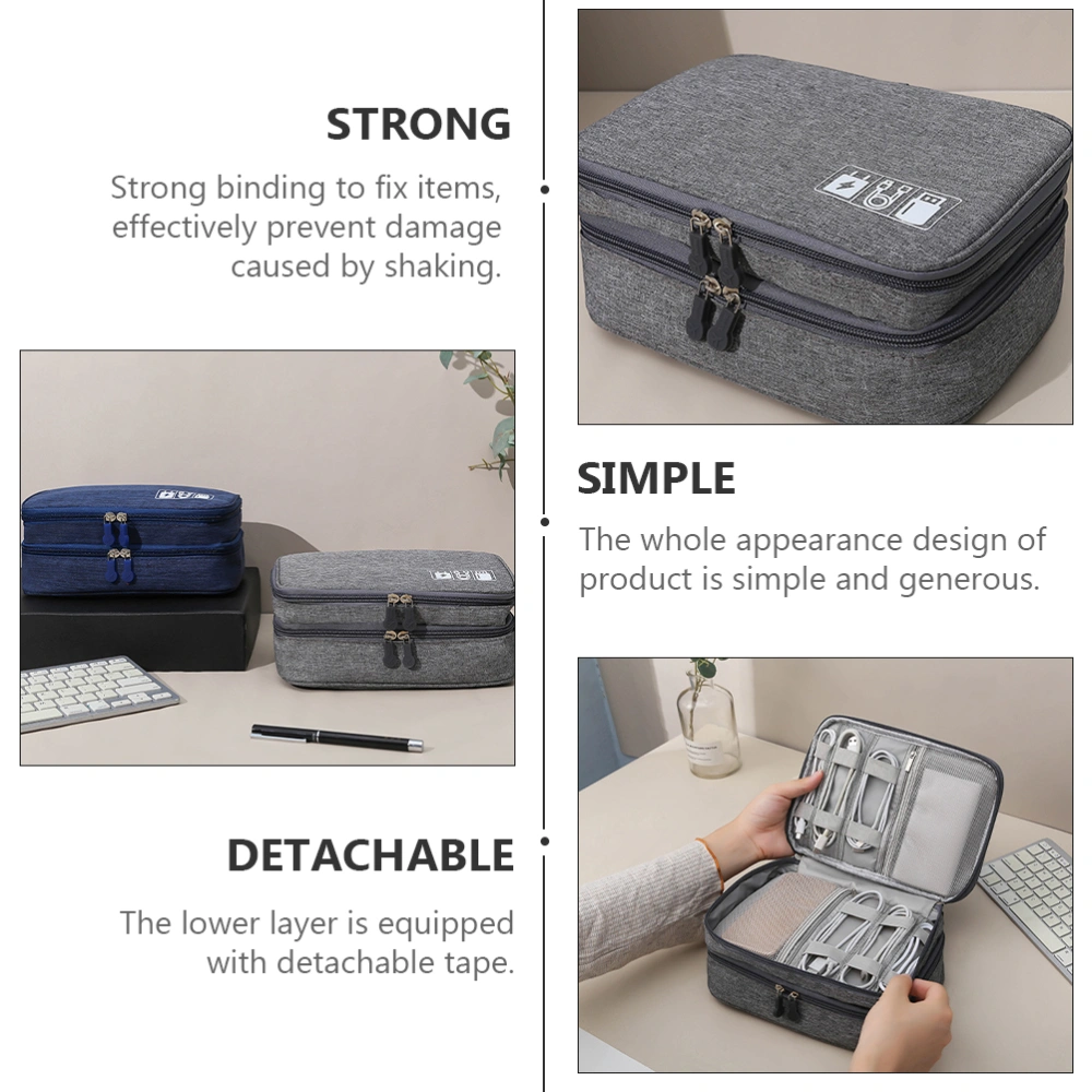 Multi-function Storage Bag Simple Headphone Organizing Bag Useful Power Bank Bag