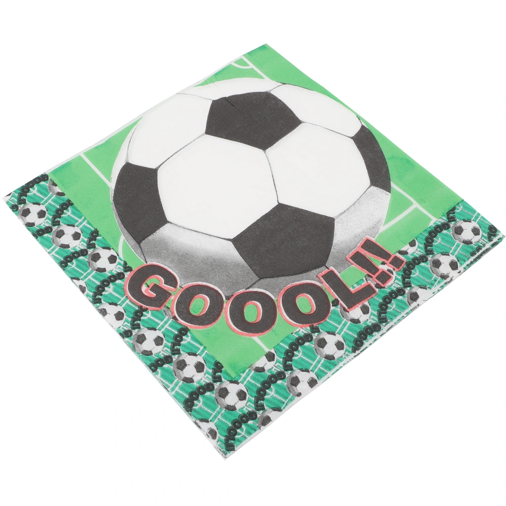 60pcs Soccer Napkins Soccer Party Decorations Soccer Birthday Party Supplies