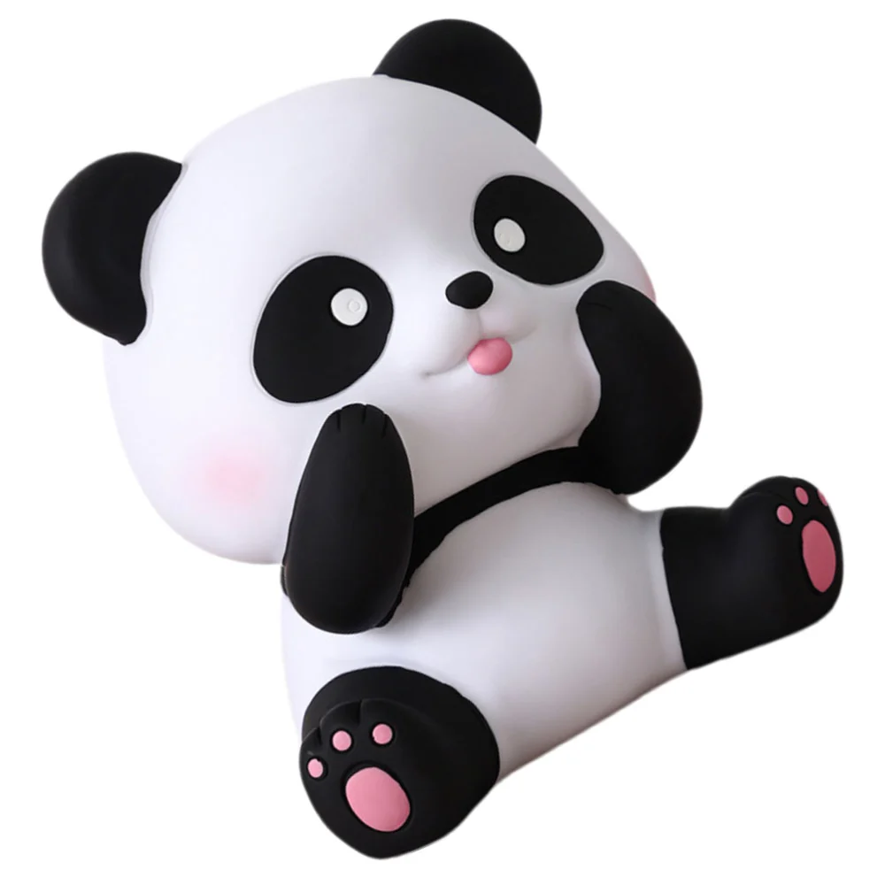 Vinyl Panda Piggy Bank Unbreakable Lovely Panda Shaped Coin Bank Money Jar