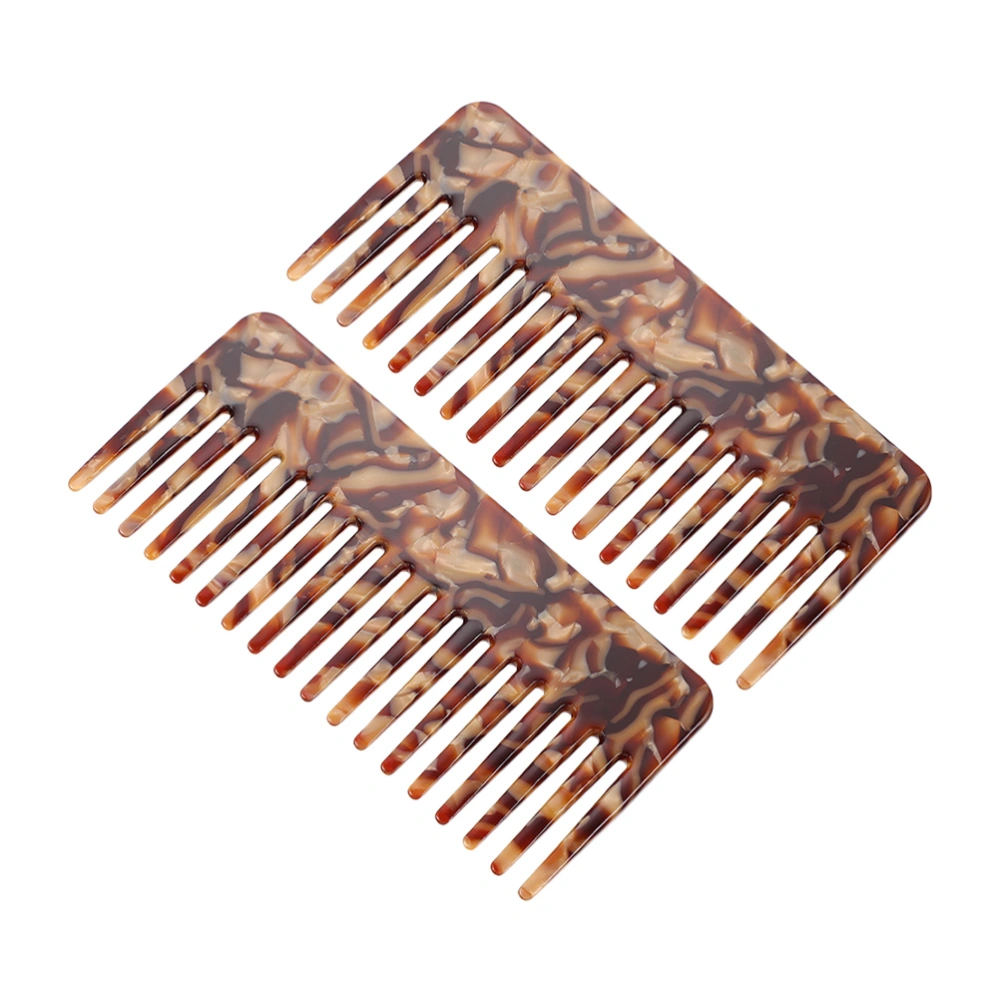 2pcs Combs Fashionable Acetate Combs Anti-static Hair Combs Hair Detangling Combs