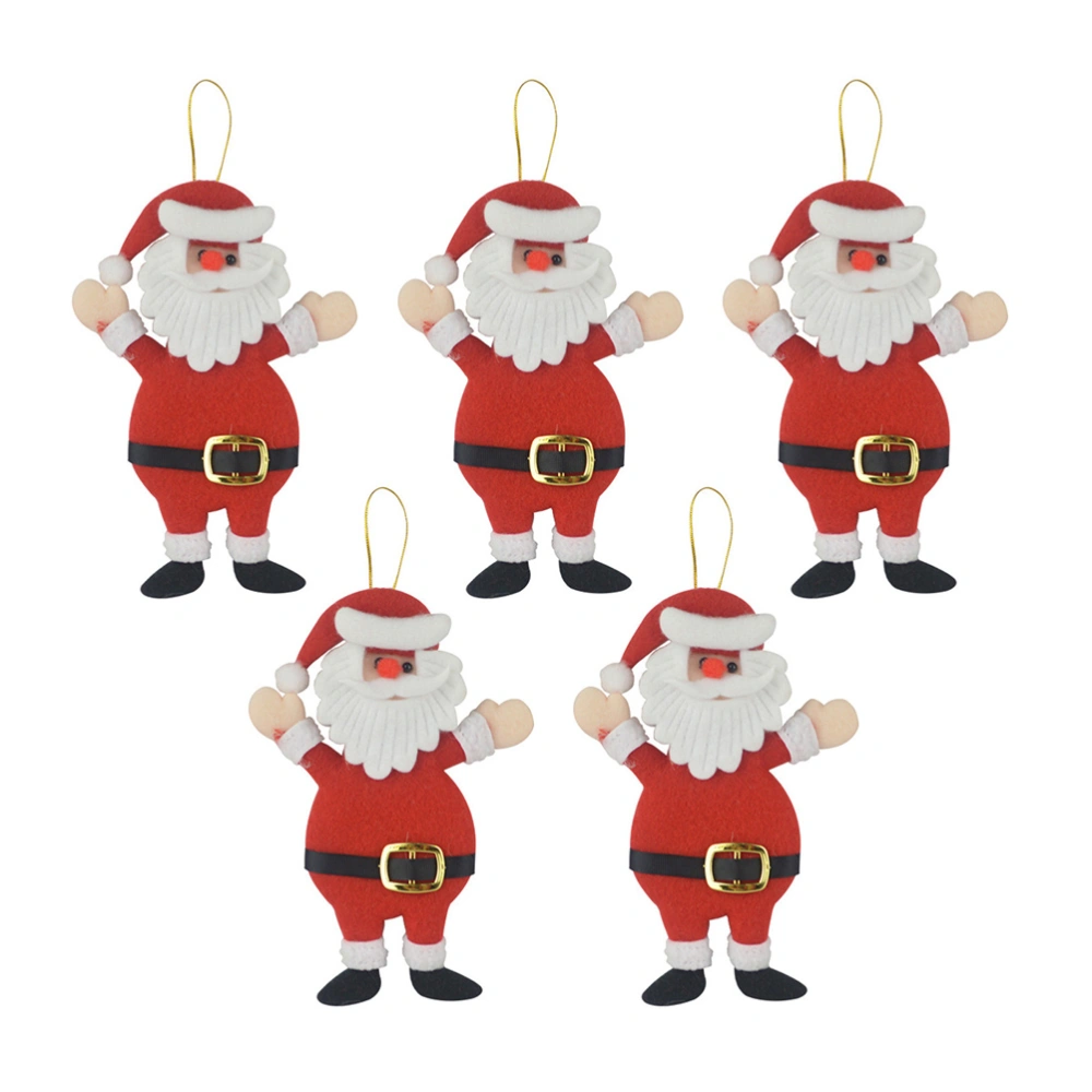 5pcs Christmas Elements Hanging Pendants Ornaments Christmas Decorations (Red)