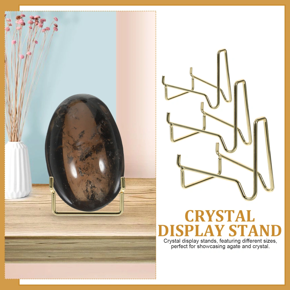 3pcs Rock Display Stands Display Easel Stands Agate Crystal Stands Gemstone Holders