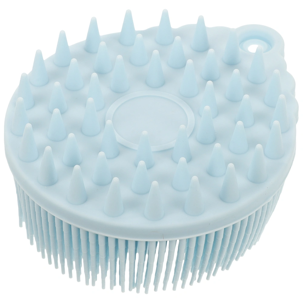 Silicone Exfoliating Body Scrubber Hair Scalp Massager Flexible Silicone Brush Portable Shower Brush