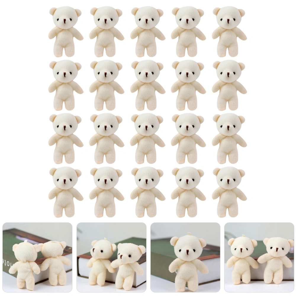 20Pcs Little Bear Toys Stuffed Tiny Bear Soft Tiny Bear DIY Mini Bear Decorations