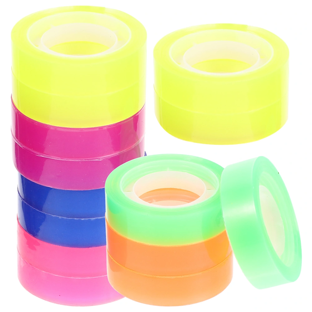 24 Rolls of Transparent Tape Rolls Clear Sticky Tapes Office Stationery Tape Rolls