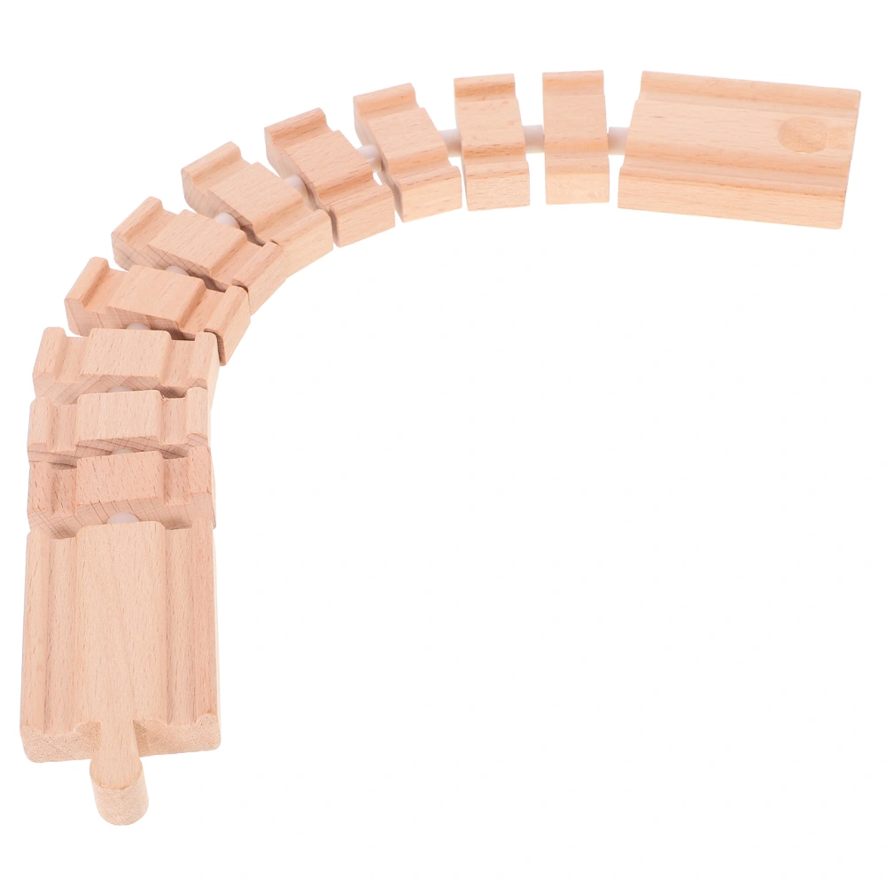 Wood Train Track DIY Wooden Railway Track Train Track Expansion Toy Wooden Railway Track Plaything